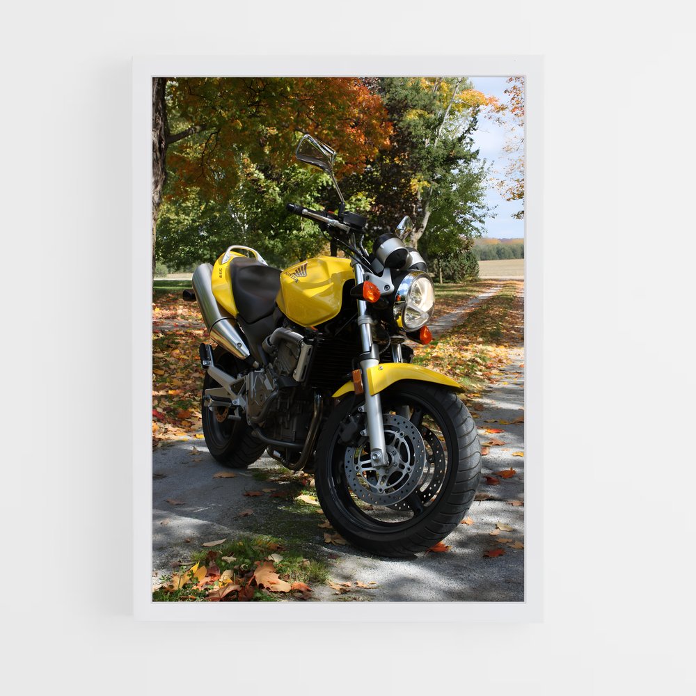 Poster Roadster Jaune – affiche Honda Moto (vue 3)